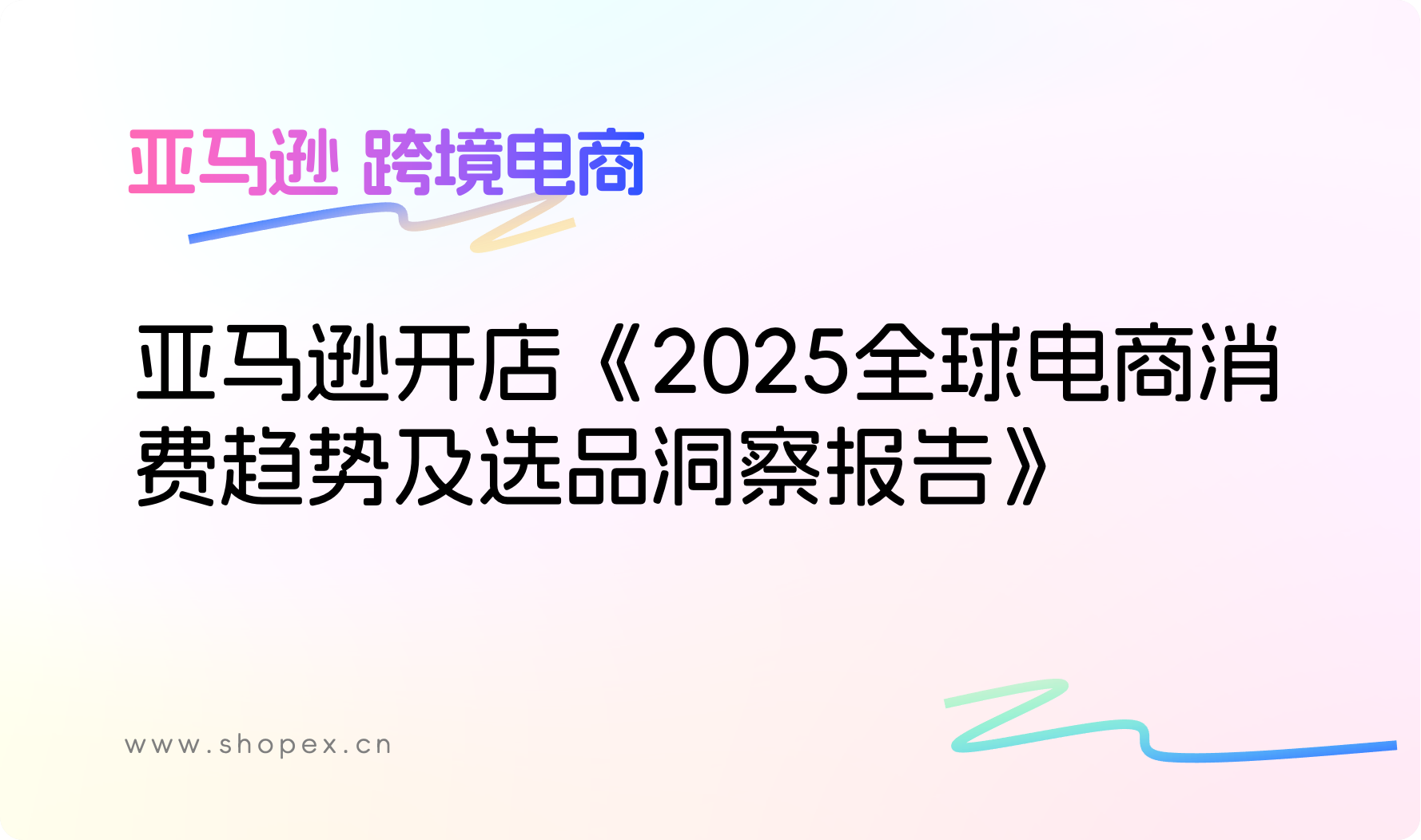 亚马逊开店《2025全球电商消费趋势及选品洞察报告》